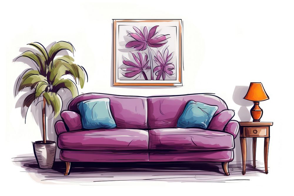 Furniture room painting cushion. AI generated Image by rawpixel.