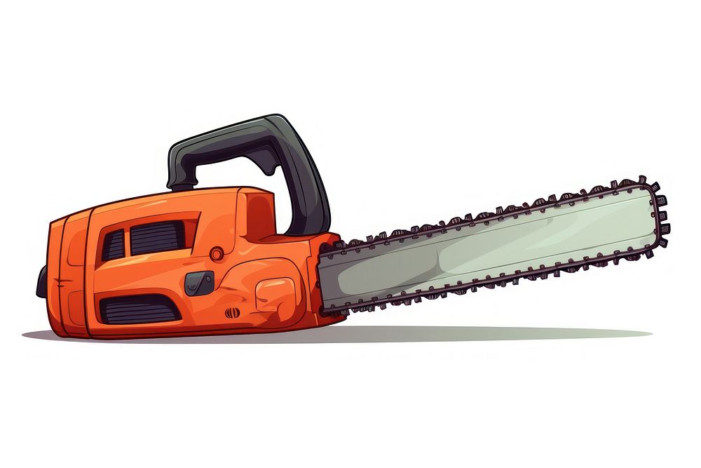Chainsaw tool white background equipment. AI generated Image by rawpixel.
