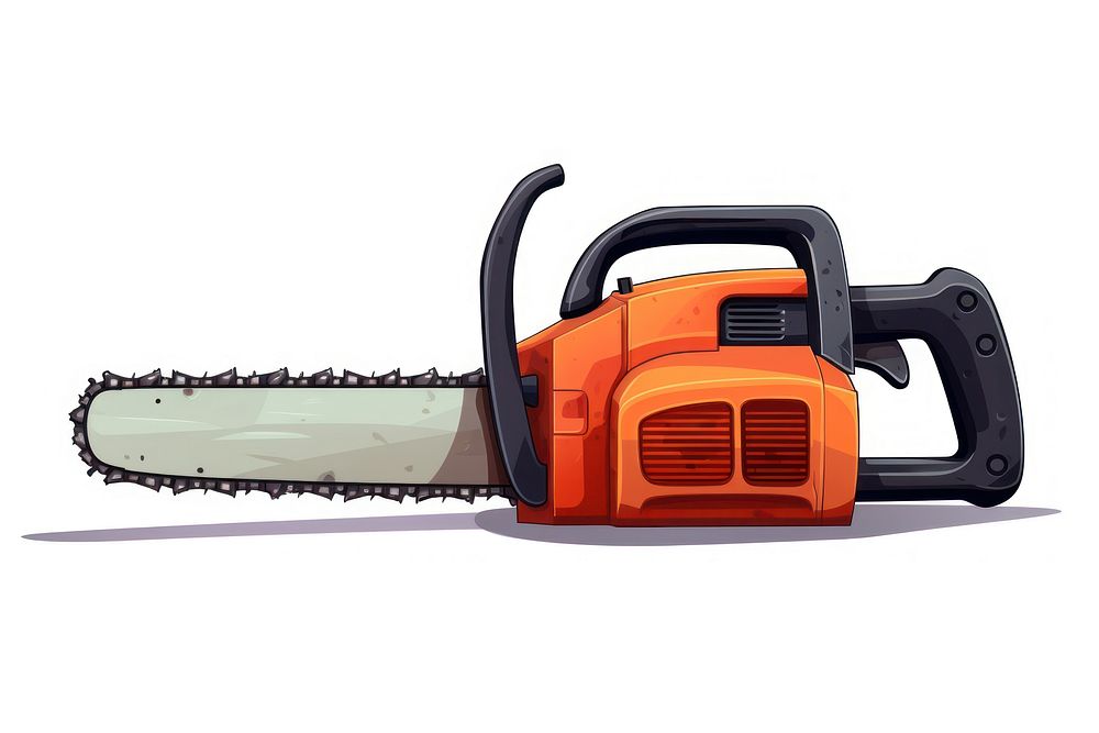 Chainsaw tool white background equipment. AI generated Image by rawpixel.