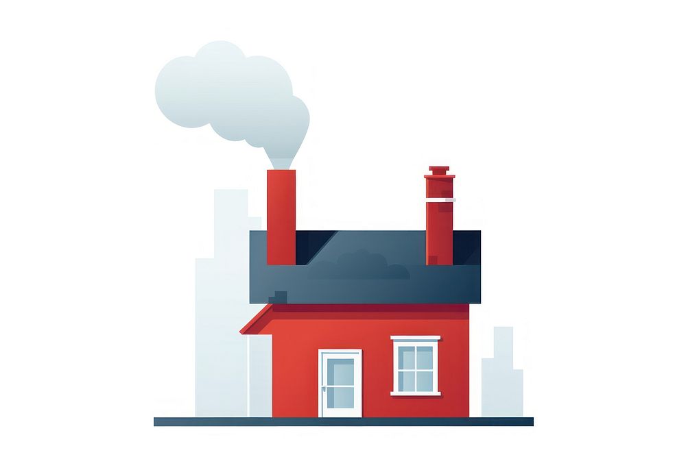Chimney smoke architecture pollution. AI generated Image by rawpixel.