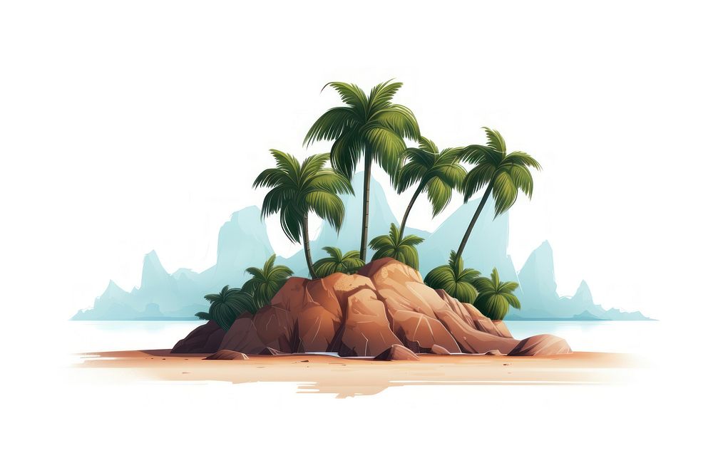 Tropical island outdoors nature beach. AI generated Image by rawpixel.