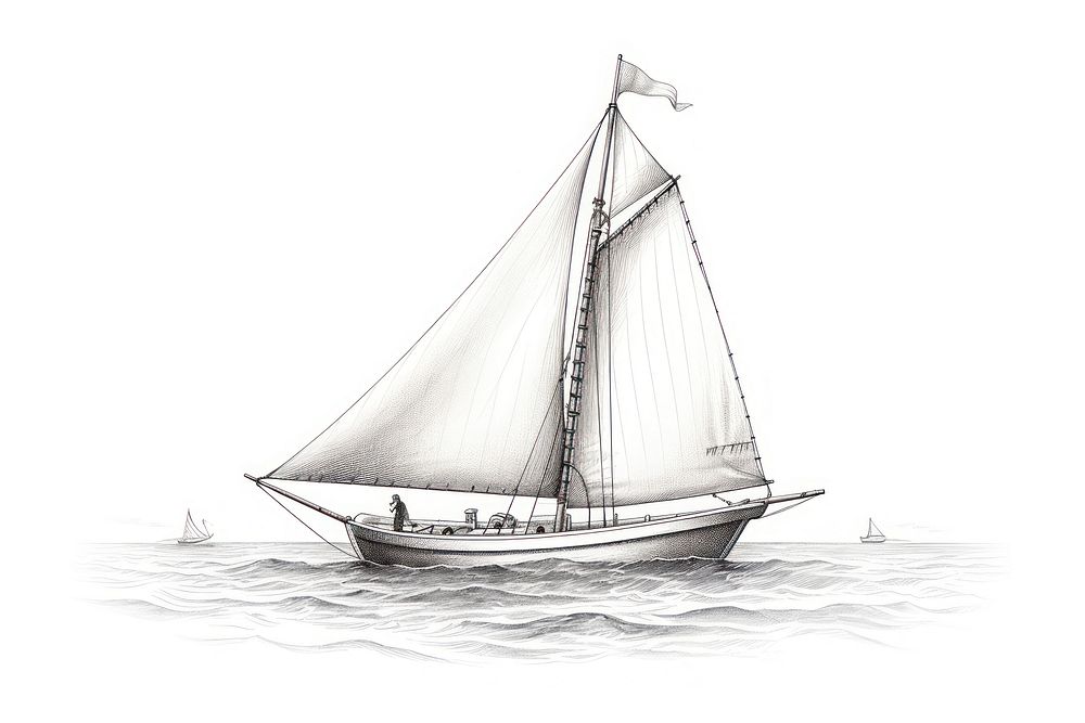 Sailboat drawing vehicle sketch. AI generated Image by rawpixel.