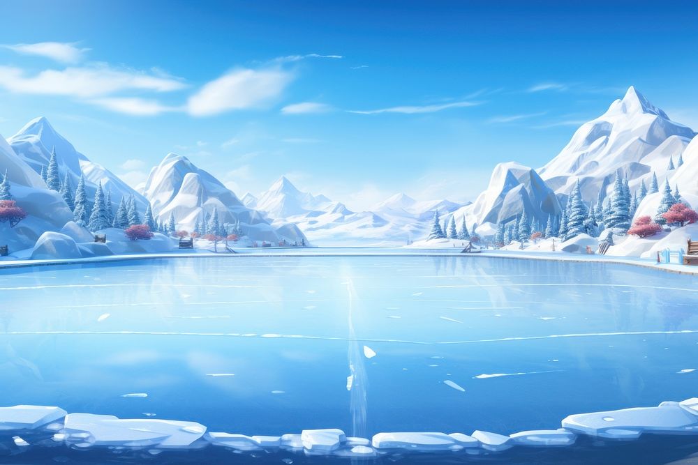 Ice landscape mountain outdoors. AI generated Image by rawpixel.