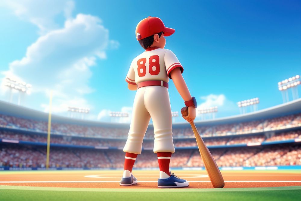Baseball athlete sports player. AI generated Image by rawpixel.