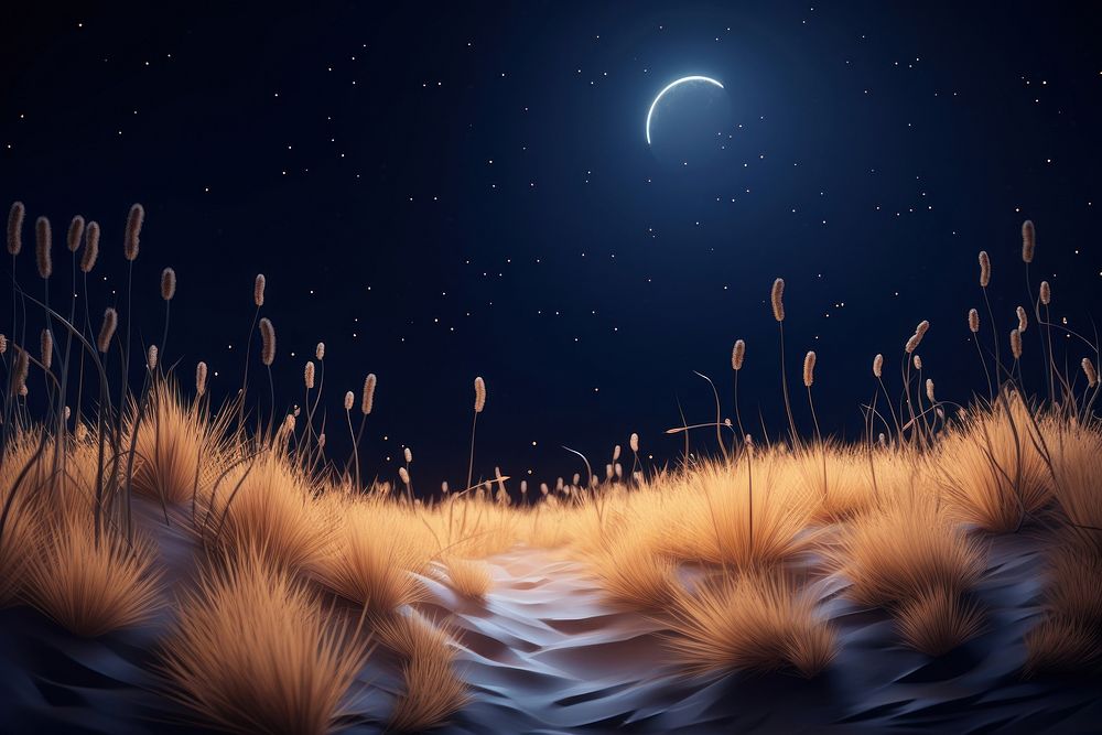 Night landscape astronomy outdoors. AI generated Image by rawpixel.