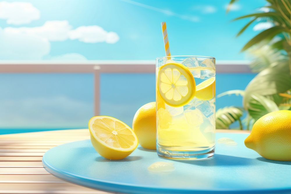 Lemonade summer fruit drink. AI generated Image by rawpixel.