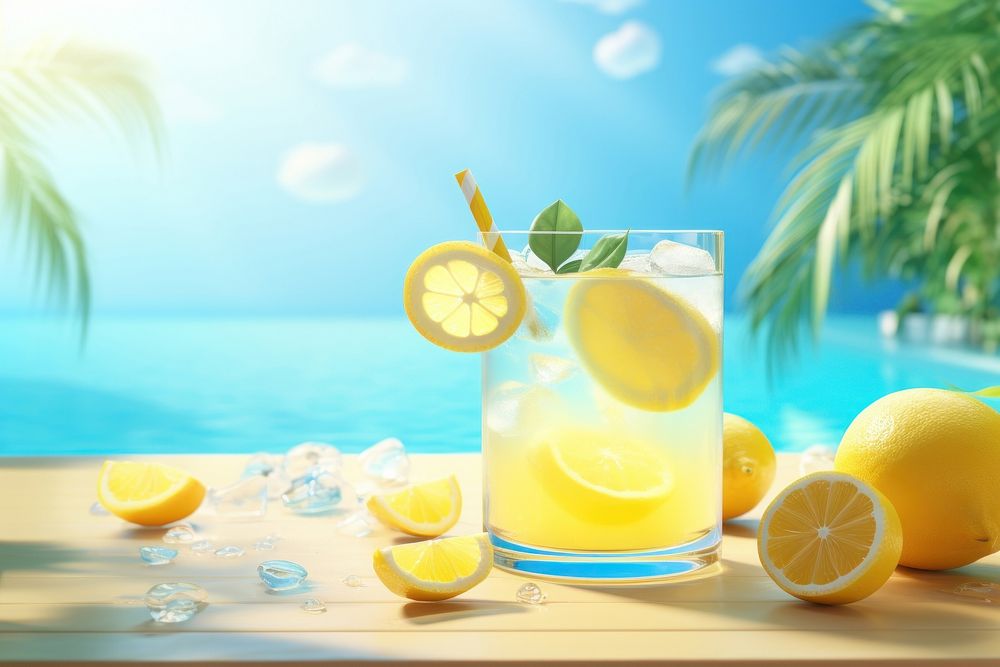 Lemonade summer fruit drink. AI generated Image by rawpixel.