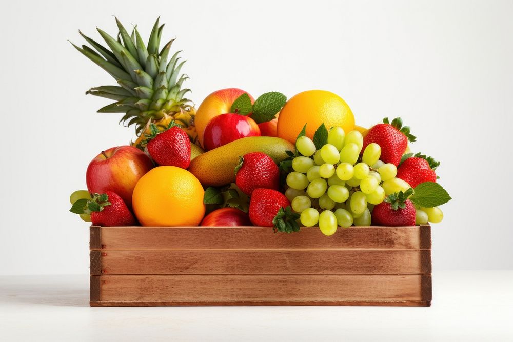 Fruit strawberry pineapple plant. 