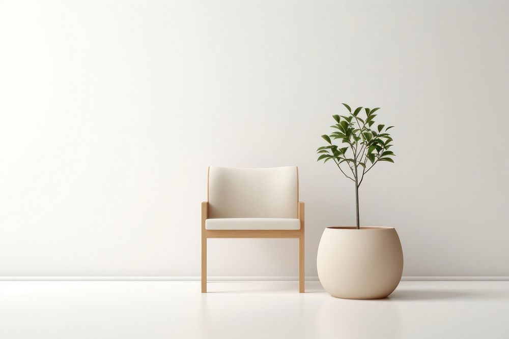 Furniture chair plant vase. AI generated Image by rawpixel.