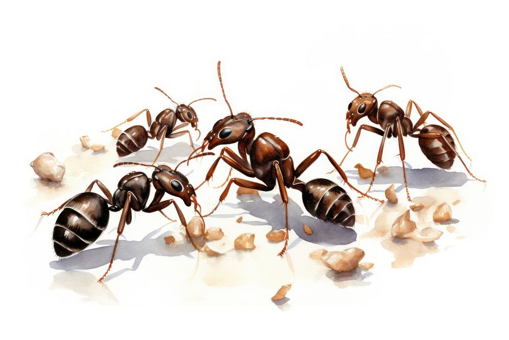 Ants animal insect white background. AI generated Image by rawpixel.