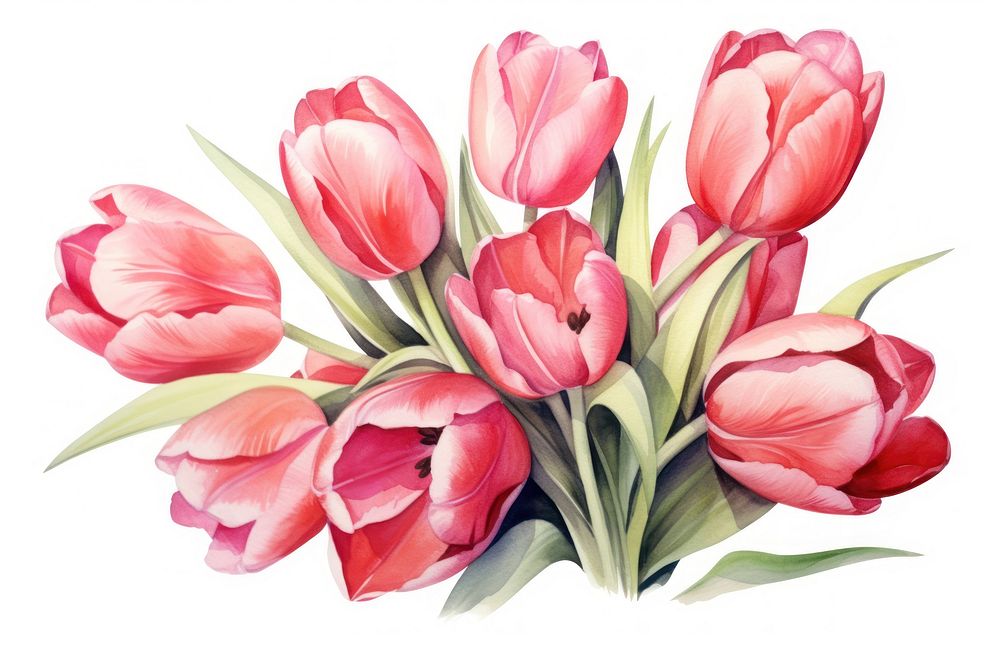 Tulip flower plant rose. AI generated Image by rawpixel.