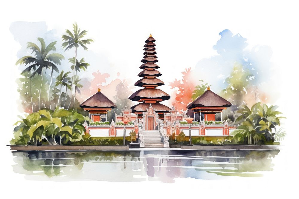 Architecture building outdoors pagoda. AI generated Image by rawpixel.