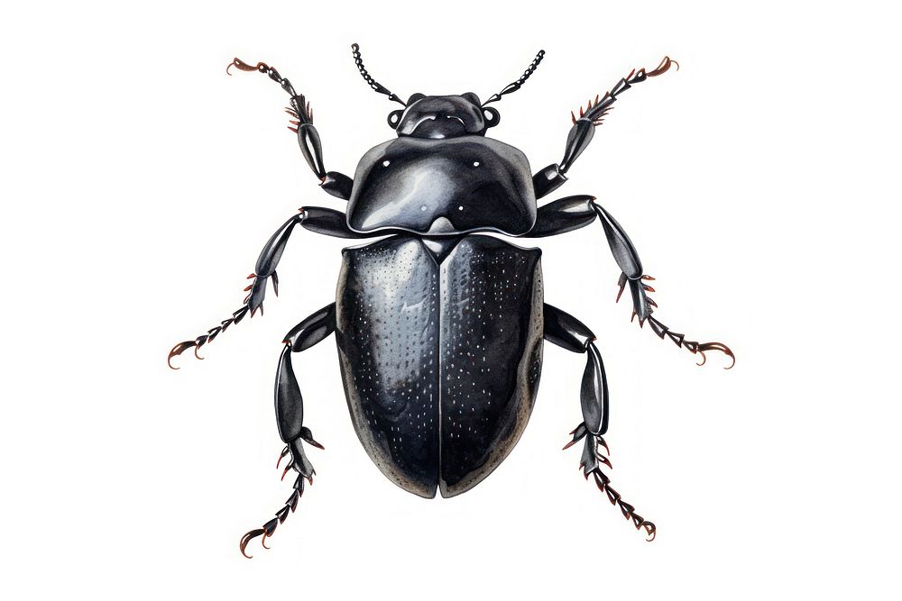 Beetle animal insect black. AI generated Image by rawpixel.
