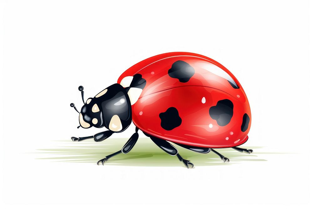 Ladybug animal white background wildlife. AI generated Image by rawpixel.