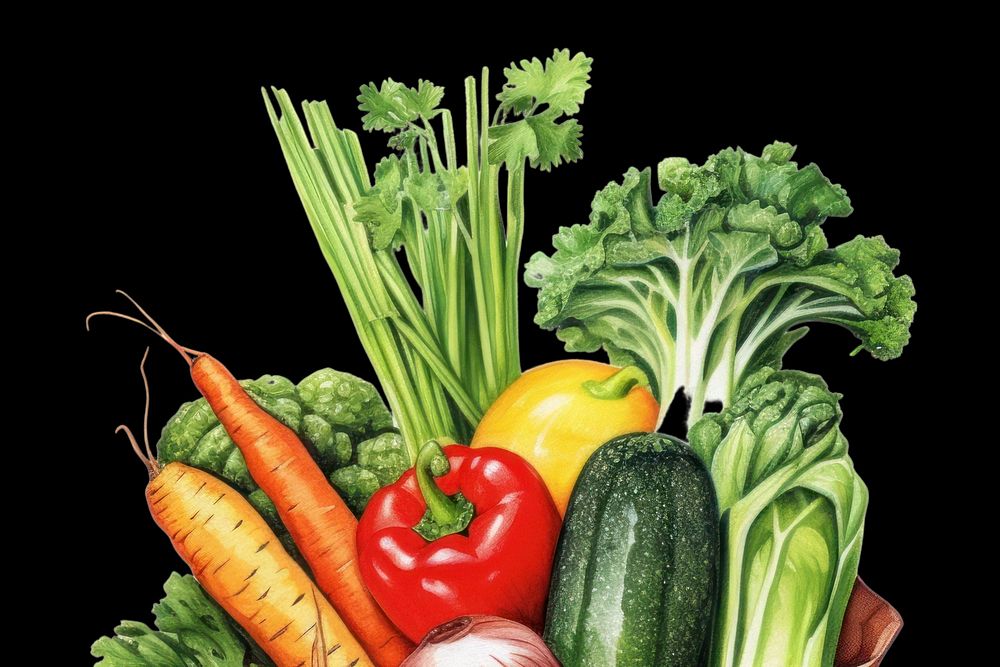 Vegetables illustration, digital art