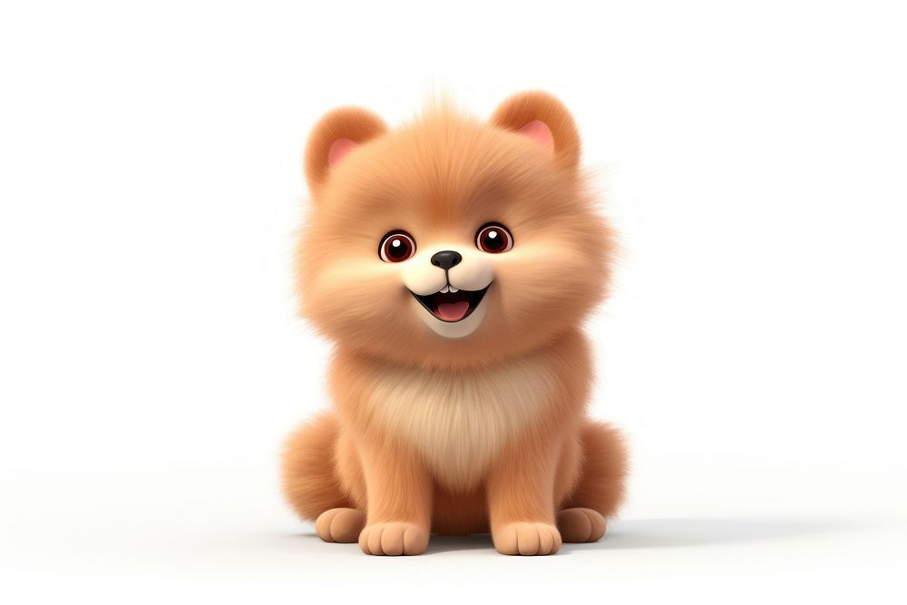 Pomeranian cartoon mammal animal. AI generated Image by rawpixel.