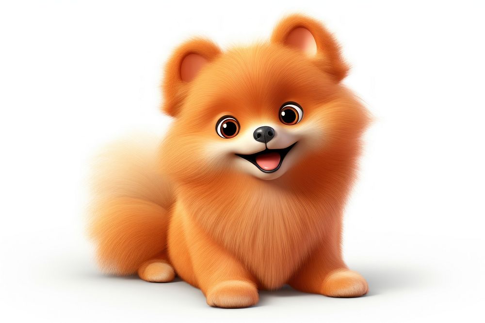 Pomeranian cartoon mammal animal. 