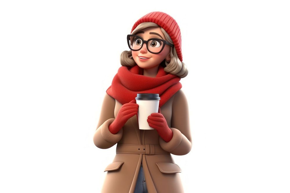 Cartoon coffee adult woman. AI generated Image by rawpixel.