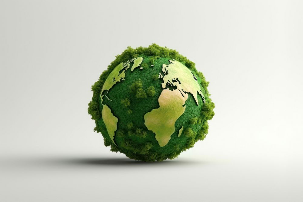 Green sphere planet earth. AI generated Image by rawpixel.