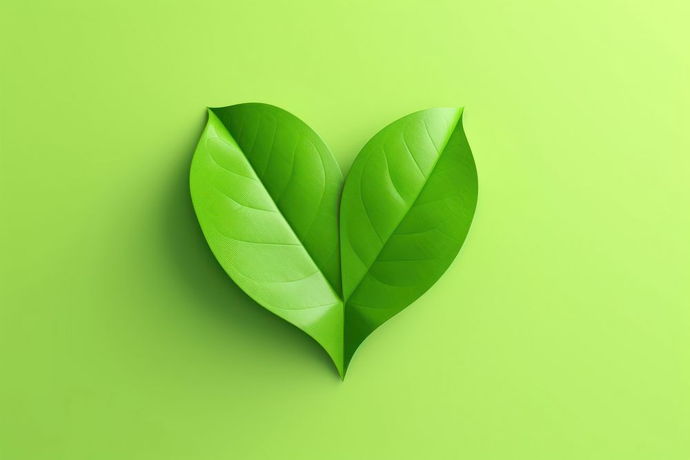 Leaf green plant heart. AI generated Image by rawpixel.