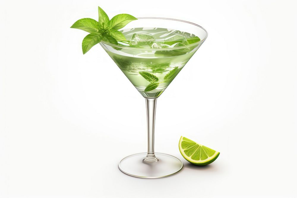 Cocktail martini lime alcohol. AI generated Image by rawpixel.