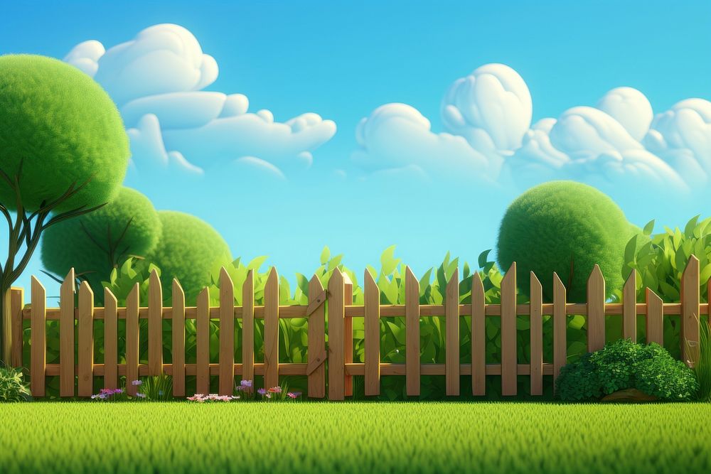 Fence outdoors nature plant. AI generated Image by rawpixel.