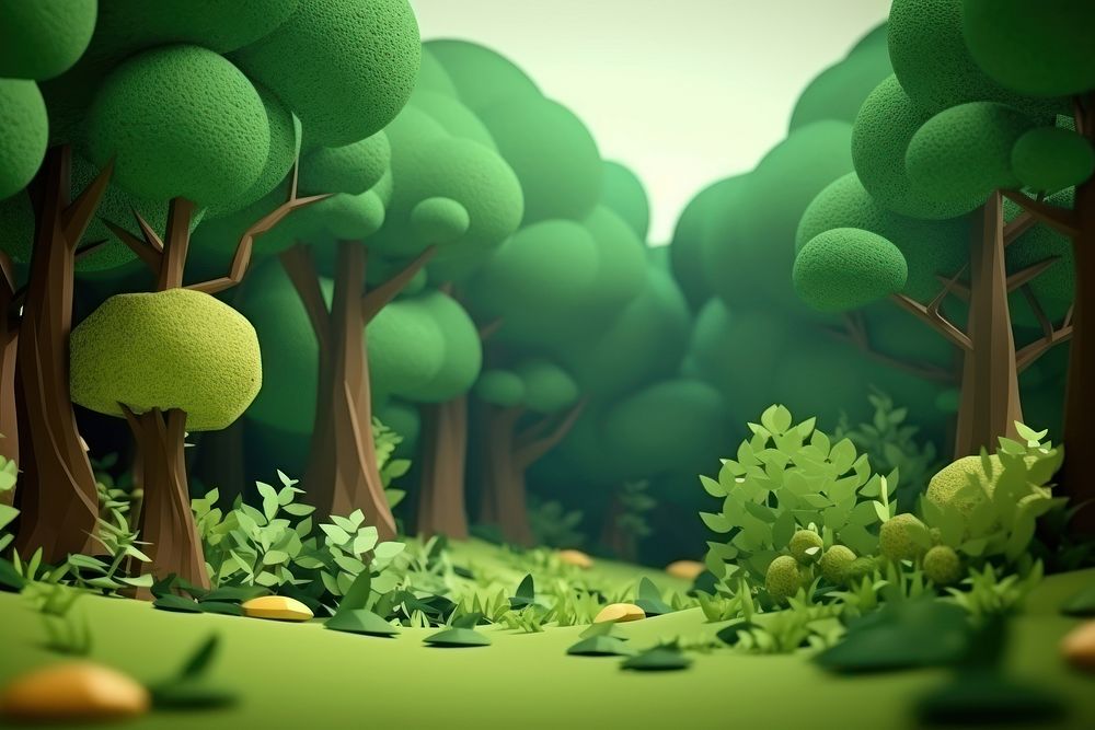 Green landscape outdoors cartoon. AI generated Image by rawpixel.
