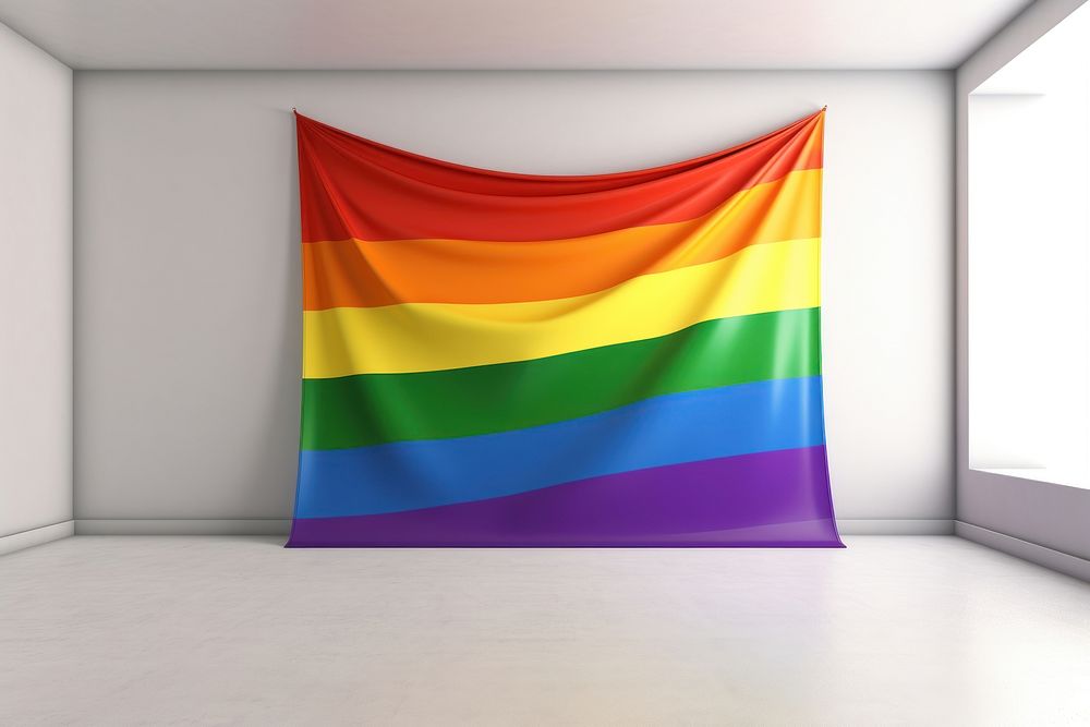 Flag rainbow room wall. AI generated Image by rawpixel.