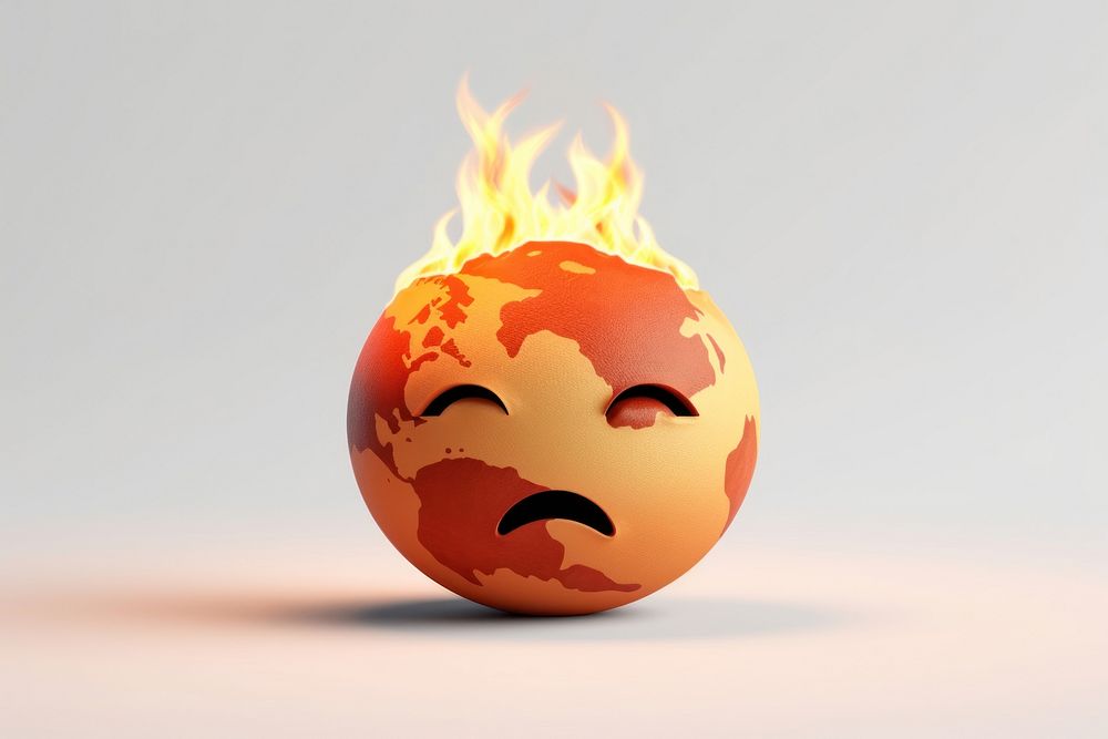 Fire face misfortune glowing. AI generated Image by rawpixel.