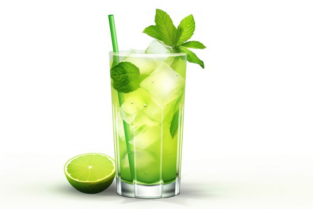 Mojito cocktail drink fruit. AI generated Image by rawpixel.