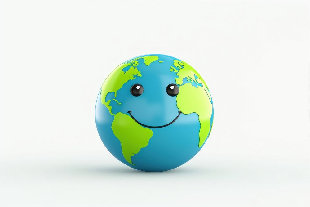 Smiling sphere planet globe. AI generated Image by rawpixel.