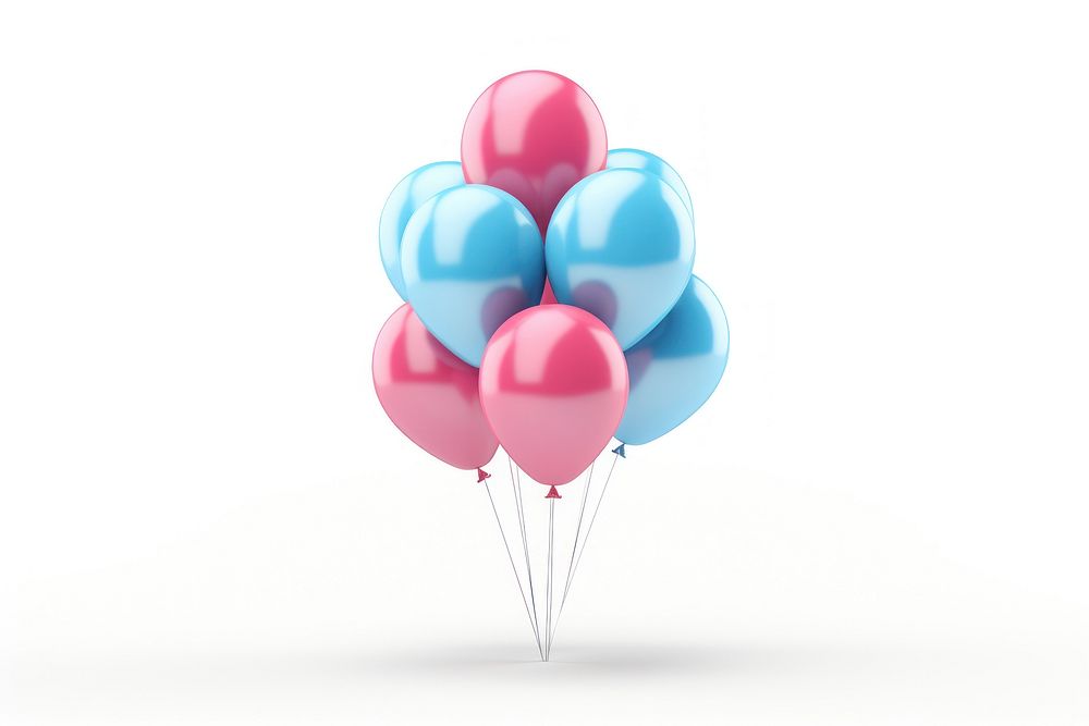 Balloon party pink blue. AI generated Image by rawpixel.