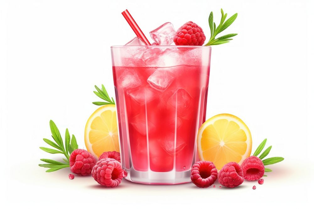 Raspberry strawberry cocktail lemonade. AI generated Image by rawpixel.
