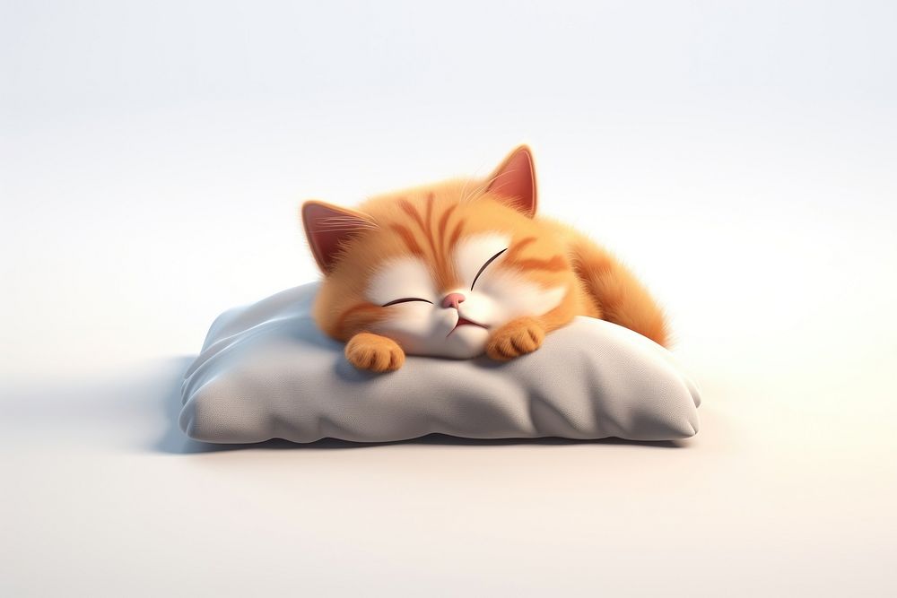 Sleeping pillow cartoon mammal. AI generated Image by rawpixel.