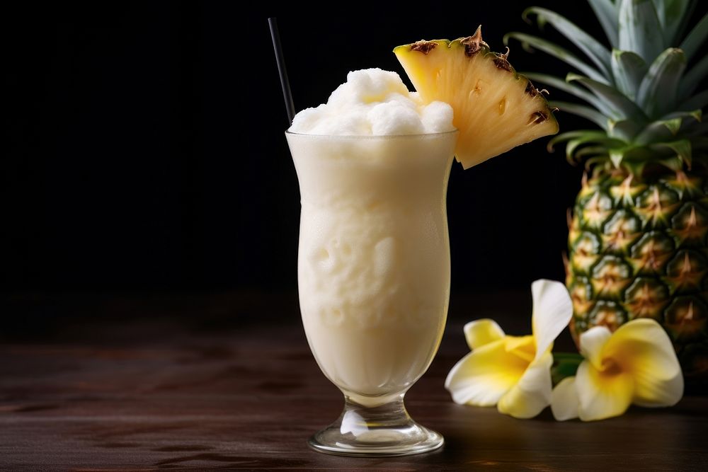 Pineapple cocktail dessert frozen. AI generated Image by rawpixel.