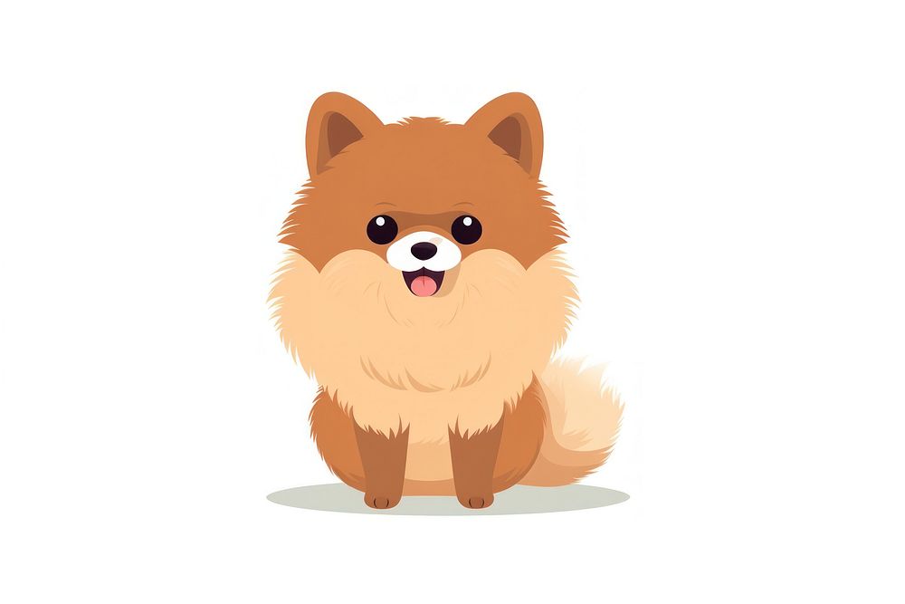 Pomeranian mammal animal pet. AI generated Image by rawpixel.