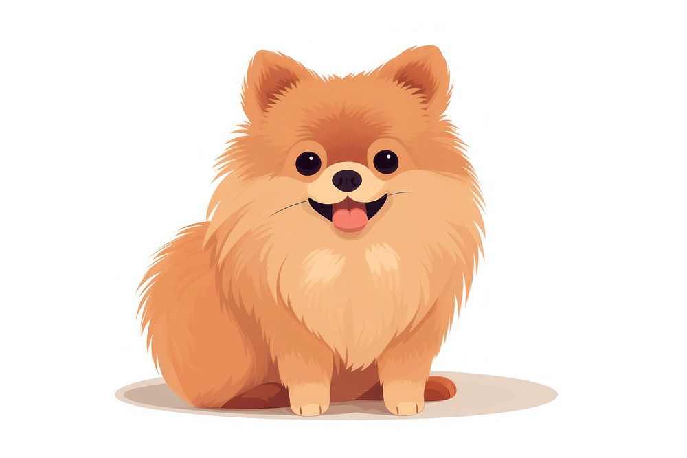 Pomeranian mammal animal pet. AI generated Image by rawpixel.