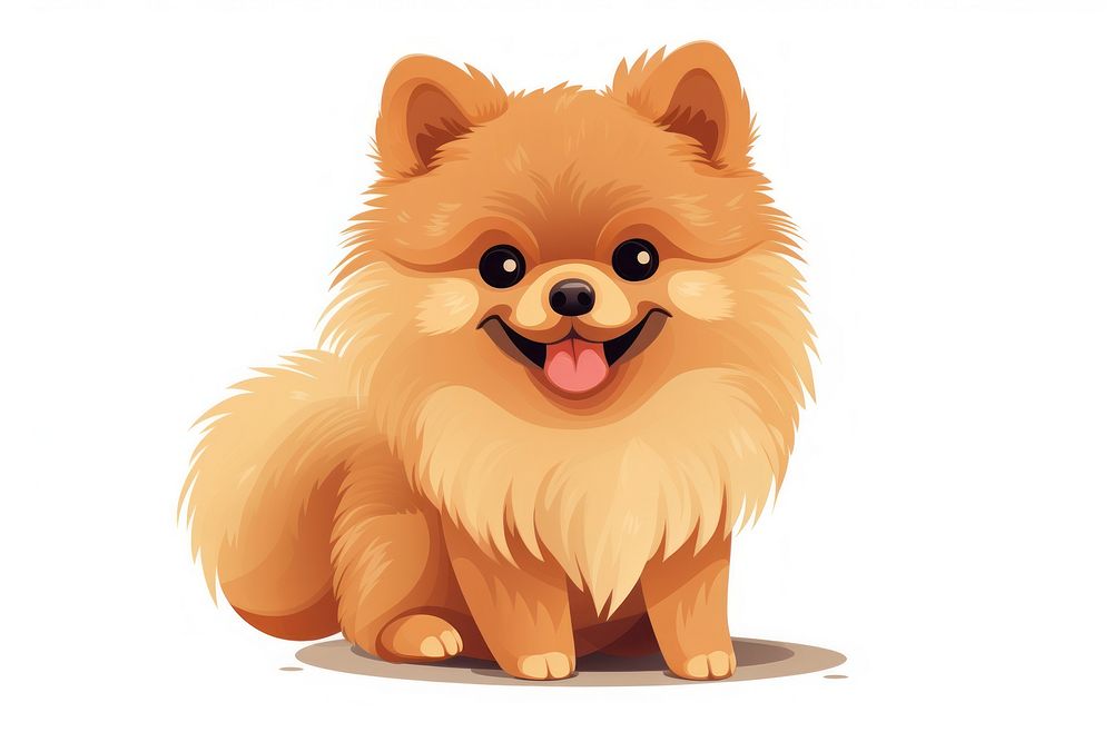 Pomeranian mammal animal pet. AI generated Image by rawpixel.