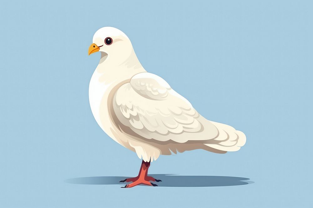 Animal pigeon white bird. AI generated Image by rawpixel.