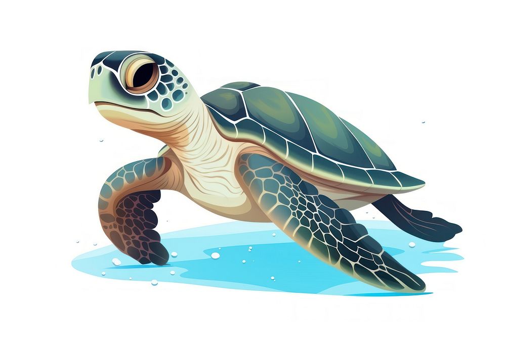 Reptile drawing animal turtle. AI generated Image by rawpixel.