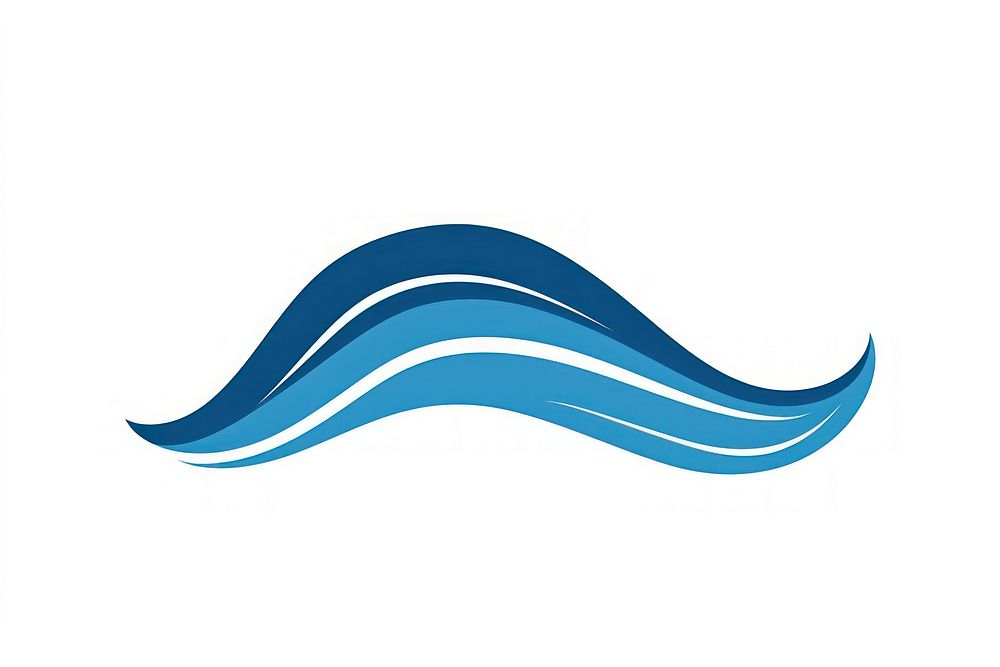 Logo wave white background splashing. 