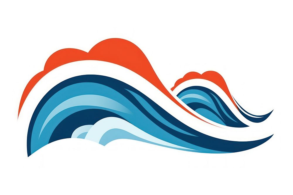 Logo pattern drawing wave. AI generated Image by rawpixel.