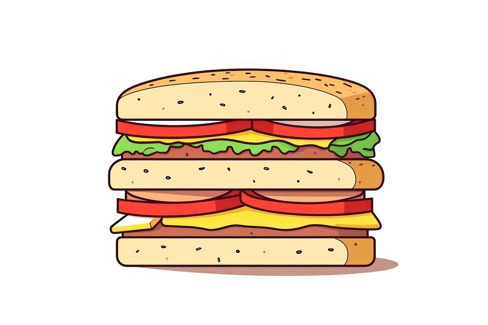 Sandwich food dish hamburger. AI generated Image by rawpixel.