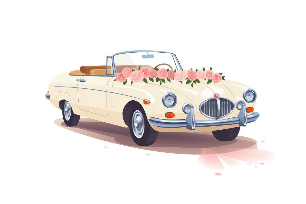 Car convertible vehicle white background. AI generated Image by rawpixel.