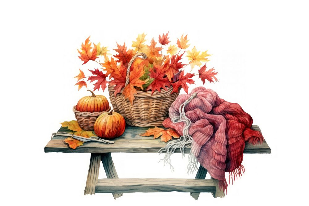 Vegetable pumpkin harvest basket. AI generated Image by rawpixel.