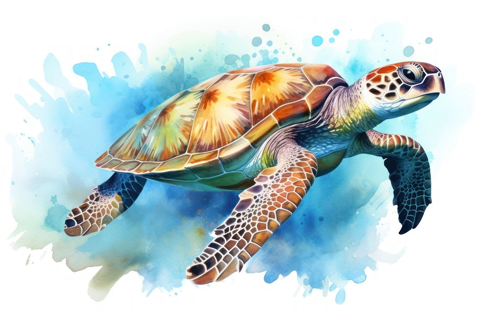Reptile drawing animal turtle. AI generated Image by rawpixel.