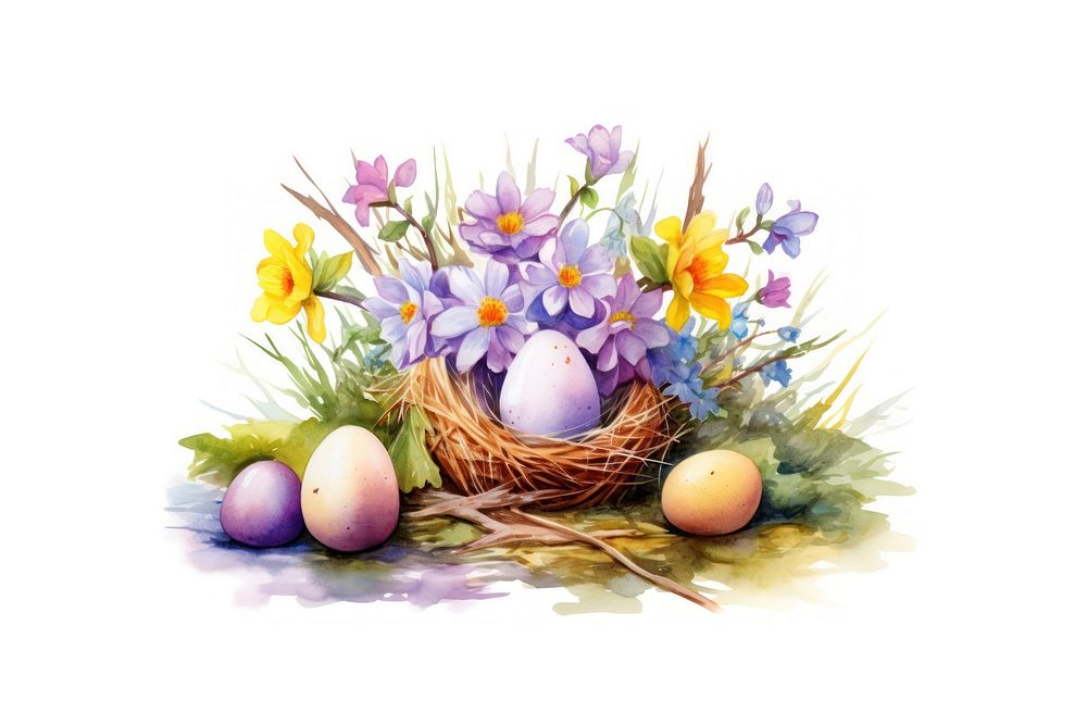Flower easter purple plant. AI generated Image by rawpixel.