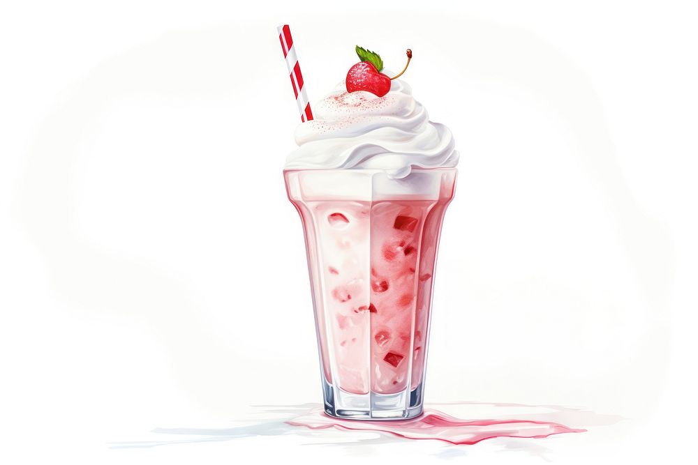 Milkshake Dessert Sundae Drink AI Free Photo Illustration Rawpixel