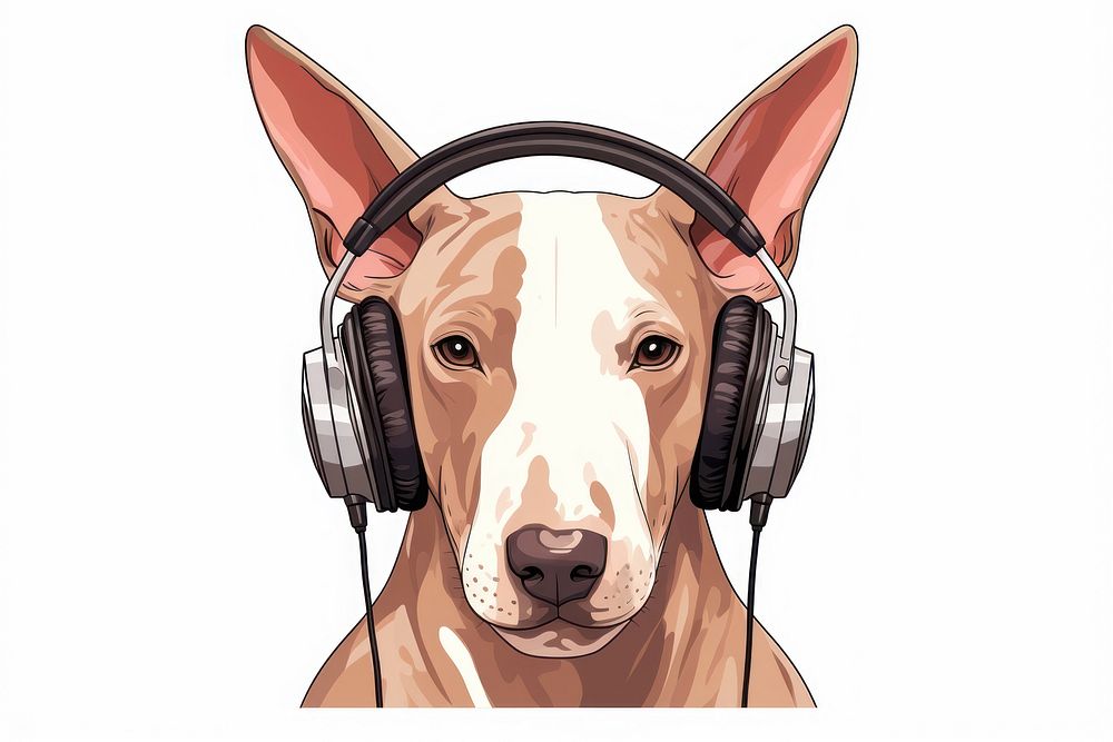 Headphones headset mammal animal. AI generated Image by rawpixel.