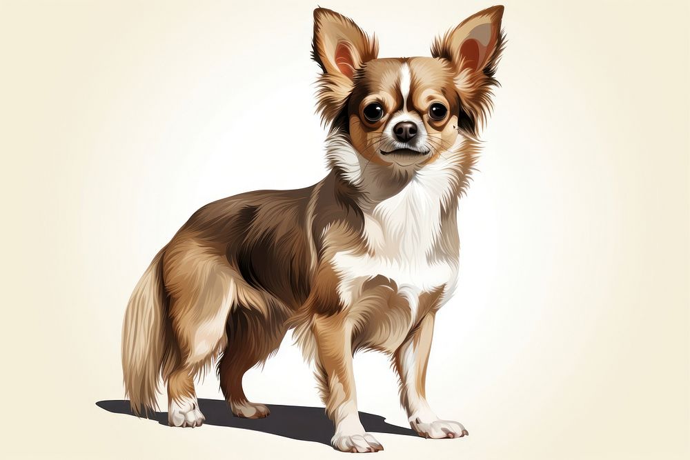 Chihuahua dog papillon mammal. AI generated Image by rawpixel.